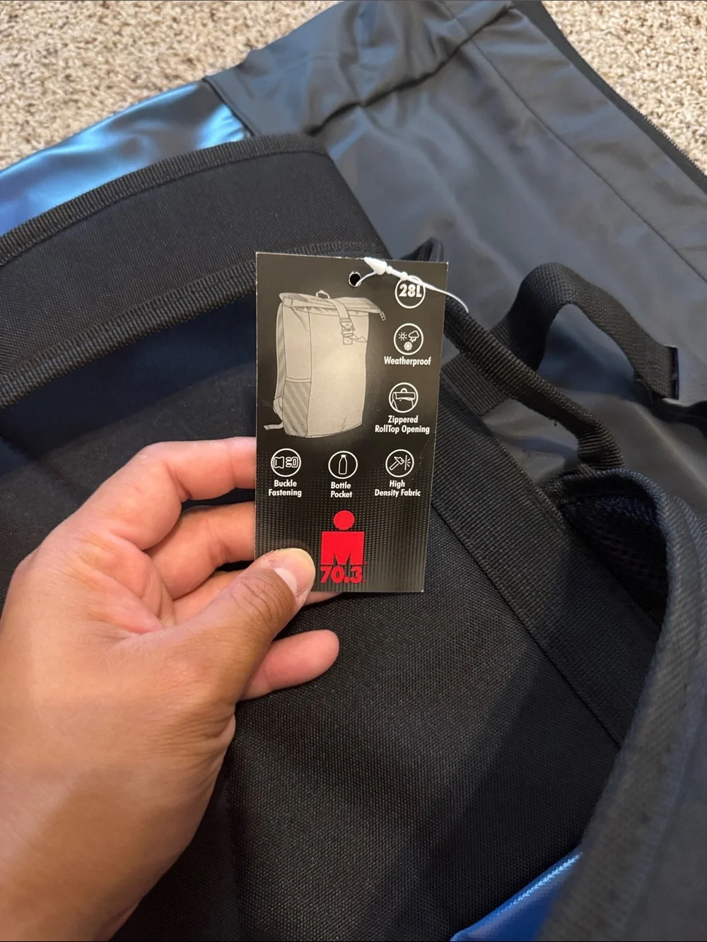 Iron Man 70.3 Participants Ohio Sandusky Black Backpack (NWT)